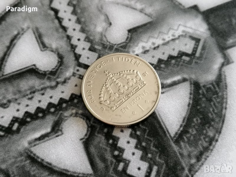 Mонета - Швеция - 1 крона | 2008г., снимка 1