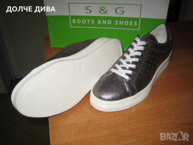 Дамски кецове м.195 ,,CRACK,, естествена кожа, снимка 4 - Кецове - 37031254