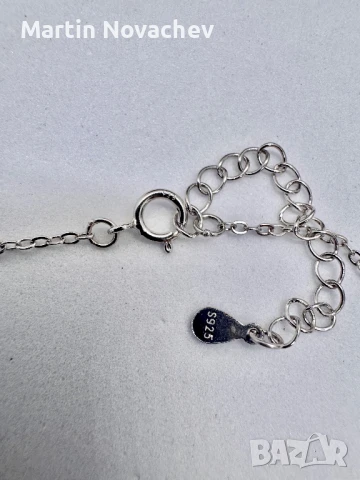 Сребърно колие с мойсанит (Диамант) 1 карат, снимка 9 - Колиета, медальони, синджири - 51370958