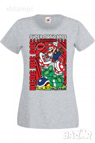 Дамска тениска Super Mario Bros,Анимация,игра,Празник,Повод., снимка 6 - Тениски - 37946292