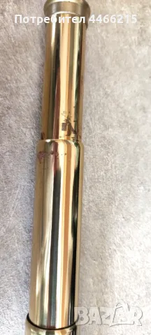 Бронзов портативен телескоп Brouk & Co, обшит с кожа, снимка 6 - Антикварни и старинни предмети - 50231871