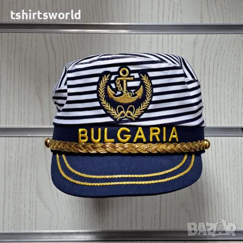 Нова капитанска шапка на райе BULGARIA с Котва, Унисекс