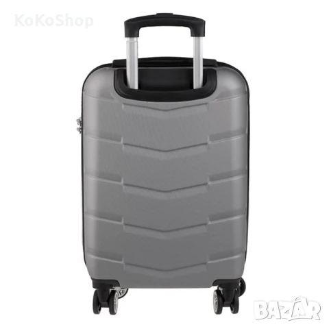 Куфар на колелца-49x29x76 см./сив куфар на колелца, снимка 2 - Куфари - 50645064