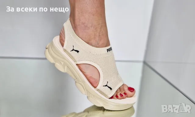 Puma Дамски Бежови Сандали С Метален Акцент Пума Код P602, снимка 5 - Сандали - 50427822