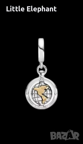 Сребърен висящ елемент Пандора"Ти си света за мен"/Gold/нов