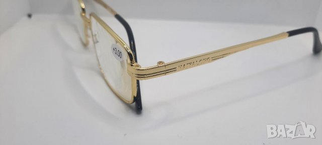 Очила +2.50,+3.00 със златисти масивни рамки, снимка 2 - Слънчеви и диоптрични очила - 39800317