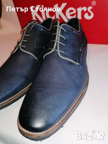 Стилни мъжки обувки от естествена кожа KicKers №46, снимка 3 - Официални обувки - 28473179
