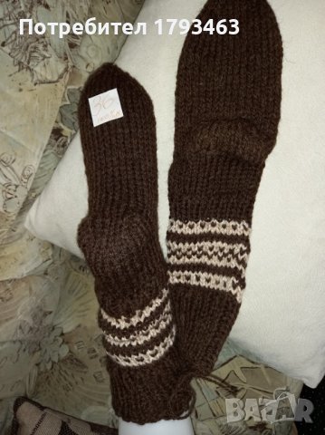 Ръчно плетени вълнени чорапи размер 36, снимка 2 - Други - 38593371