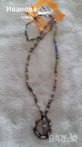 Ръчна изработка на бижута от хартия и квилинг  0.50лв лакирани са със декопажен лак, снимка 3 - Колиета, медальони, синджири - 26502804