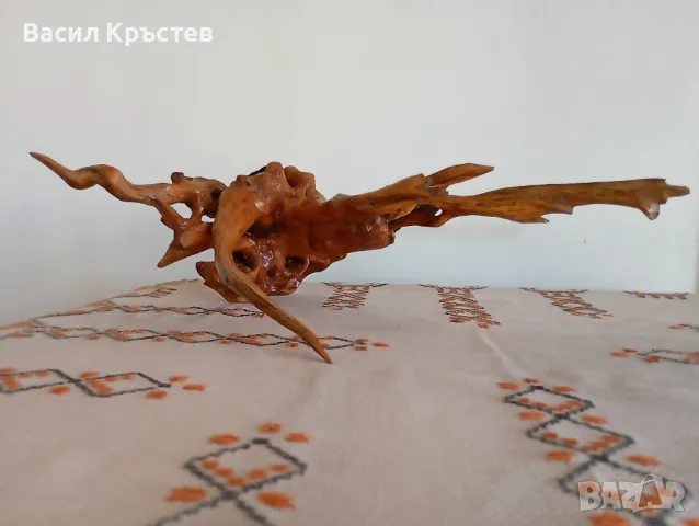 Скулптура, абстрактна пластика от дърво "Въздушният кораб" 1987 г., уникат, ръчна изработка., снимка 1
