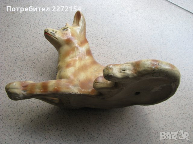 Стара статуетка легнало куче, снимка 4 - Антикварни и старинни предмети - 28540272