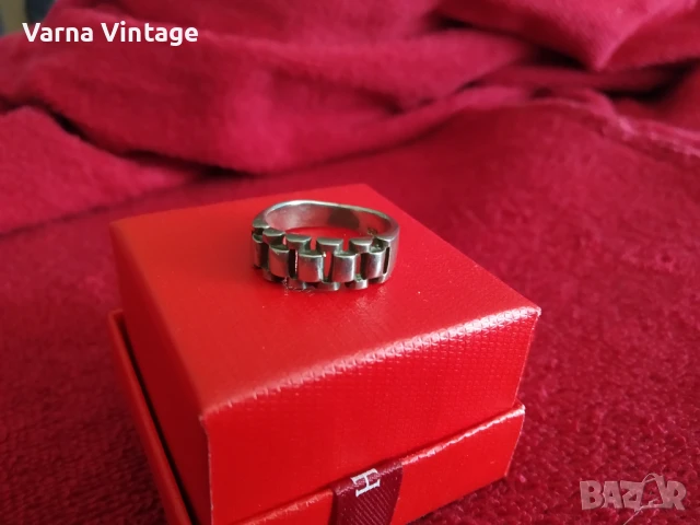 Мъжки сребърен пръстен за мизинец 925. 4,1 гр. , снимка 2 - Пръстени - 51080533