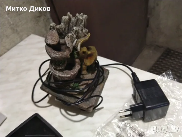 Декоративен фонтан нов Home Décor, Полирезин и фибростъкло, Слонче помпа, адаптер и LED светлини., снимка 3 - Декорация за дома - 48969962