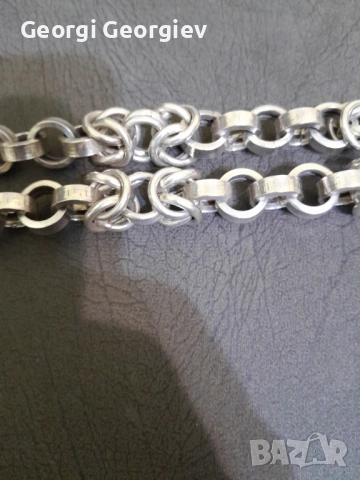 Продавам масивен сребърен ланец, снимка 7 - Колиета, медальони, синджири - 53459743