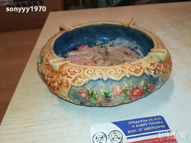 ГОЛЯМ КРАСИВ СТИЛЕН ПЕПЕЛНИК ОТ ФРАНЦИЯ 1911231127, снимка 13 - Антикварни и старинни предмети - 43056521