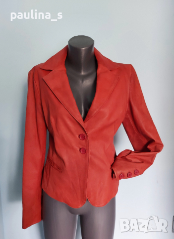 Дизайнерско сако от естествена кожа - напа "Vera Pelle"® , снимка 1 - Сака - 36418899