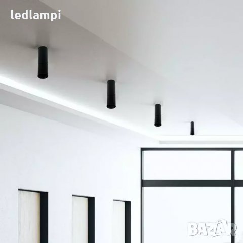 Луна За Открит Монтаж Кръг Черна Подвижна, снимка 5 - Лампи за таван - 32956681