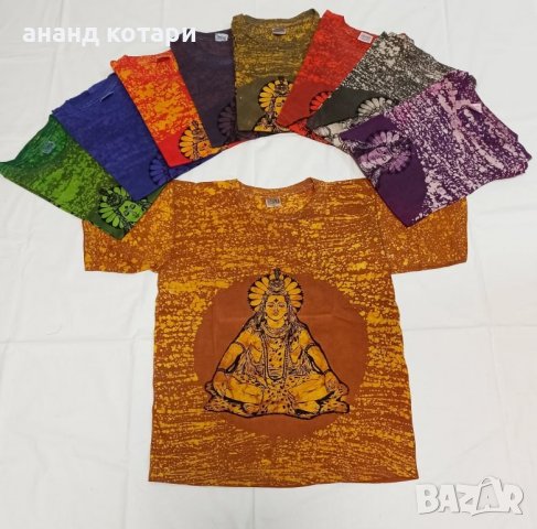 Индийски ръчно рисувани тениски- памук, снимка 7 - Тениски - 36599695
