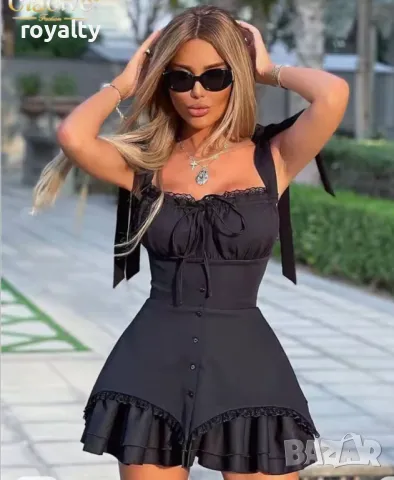 Елегантна черна дамска рокля , снимка 4 - Рокли - 50049529