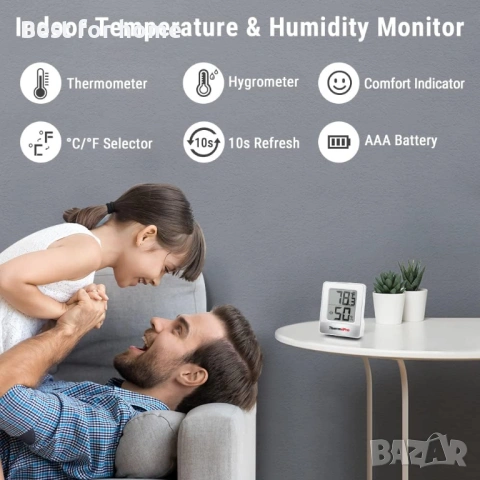 ThermoPro TP49 Цифров хигрометър Термометър за вътрешна употреба , снимка 2 - Друга електроника - 53583629