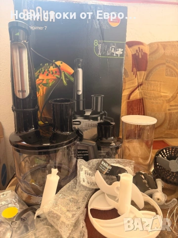 Ползван 3,4 пъти!  Пасатор BRAUN MultiQuick 7  Един бутон – всички скорости  За ефикасен процес на с