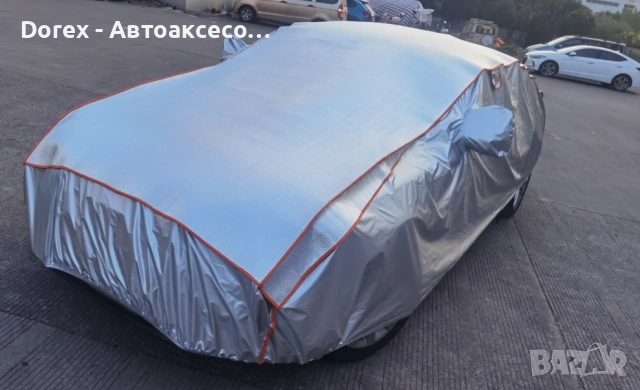 Водоустойчиво покривало против градушка с алуминиево покритие за автомобил – различни размери, снимка 10 - Аксесоари и консумативи - 53606599
