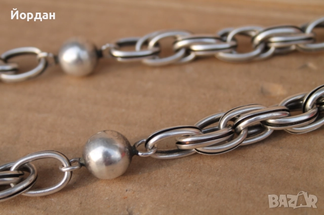 Мъжки сребърен ланец/синджир, снимка 4 - Колиета, медальони, синджири - 52496041