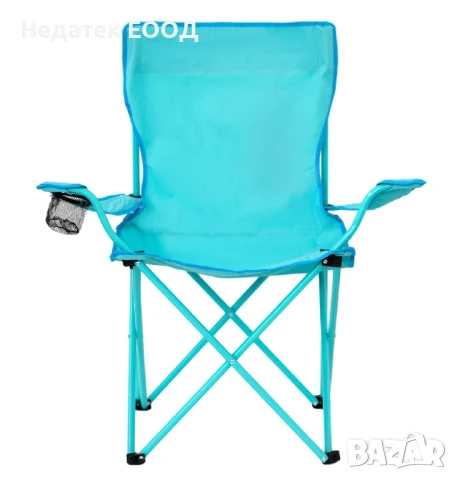 Сгъваем къмпинг стол, Тюркоаз, 54x54x87 см.