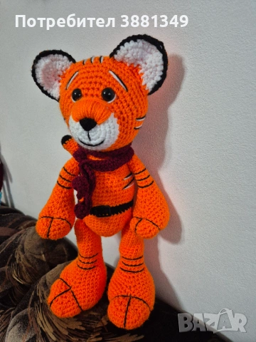 Ръчно изработена играчка - Тигър, снимка 2 - Плюшени играчки - 53060767