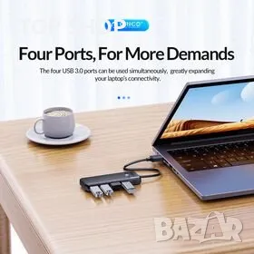 Orico хъб 4 IN 1 HUB Type-C - 4 x USB3.0 , снимка 2 - Друга електроника - 49227062