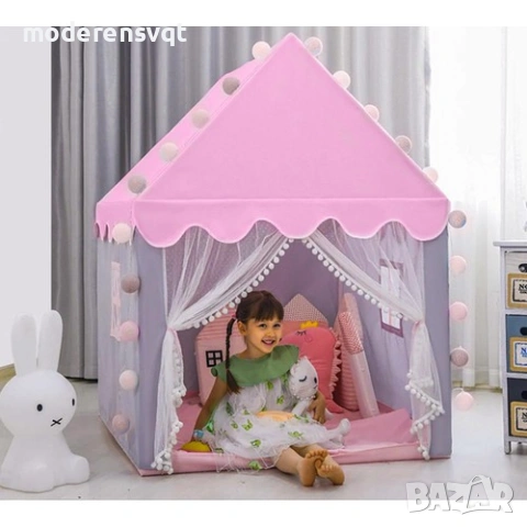 Детска палатка за игра с LED светлини, снимка 3 - Играчки за стая - 53476100