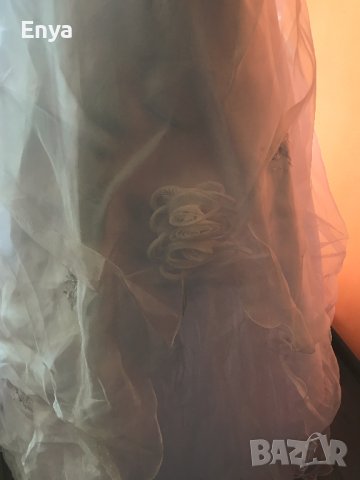 Булчинска рокля №5 - НОВА ! С воал, чанта, ръкавици и венче, снимка 9 - Сватбени рокли - 37367586
