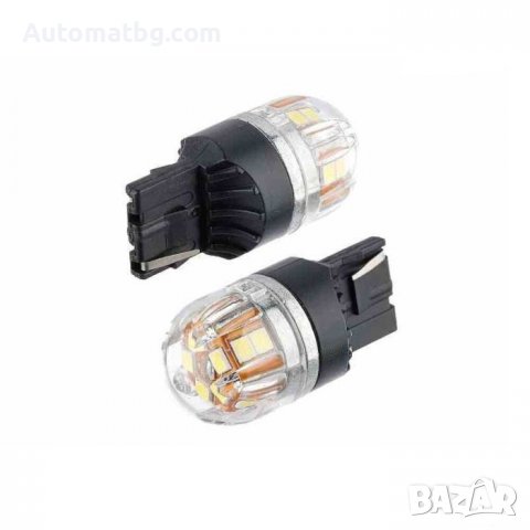 Комплект диодни крушки Automat, W21W, T20d, 12-24V, 6500K, 320Lm, 2 броя