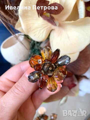 Морска гривна с мидички и пръстен с кристали, снимка 2 - Бижутерийни комплекти - 33453478