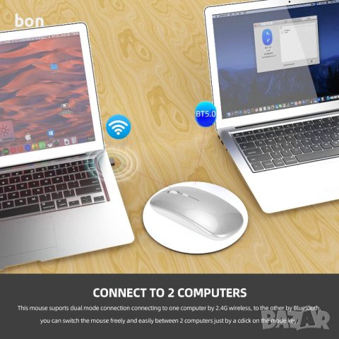 Безжична мишка RGB, снимка 8 - Клавиатури и мишки - 43971954