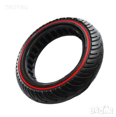 Плътна гума 8.5×2 с червен ринг за Xiaomi 1S / M365 / Pro / Pro2 и Gotrax G4 / Xr / V2