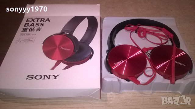 sony mdr-xb450ap-red headphones, снимка 3 - Слушалки и портативни колонки - 26615722