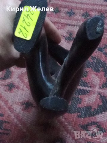 Фигурка стара дървена АБАНОС статуетка ръчна АРТ изработка Скулптура 34212, снимка 15 - Статуетки - 38944939