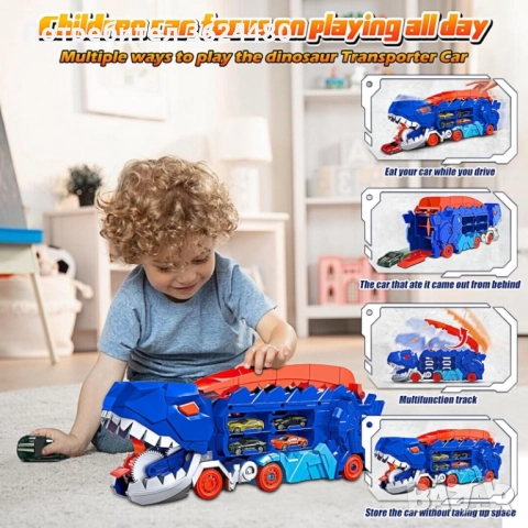  Трансформиращ се Камион Динозавър 4742, снимка 7 - Коли, камиони, мотори, писти - 52541832