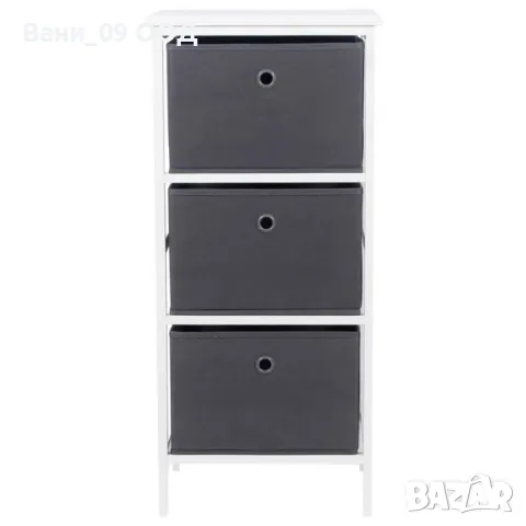 Етажерка с 3 текстилни кутии, снимка 4 - Скринове - 48200285