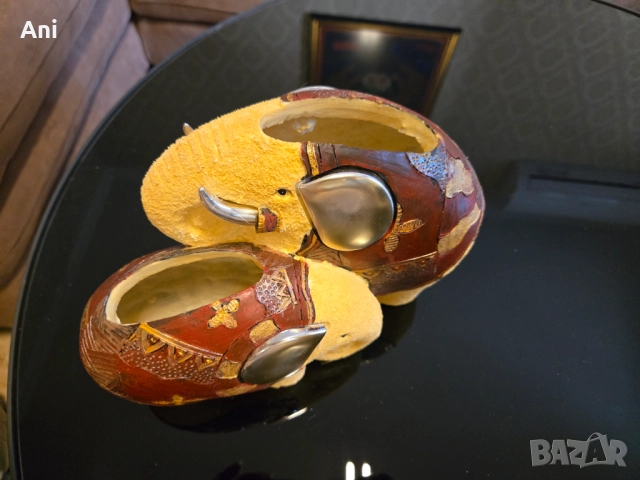 Преплетени слончета ваза , снимка 2 - Вази - 51545911