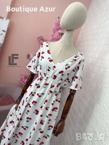 рокля с череши, снимка 2 - Рокли - 50329372
