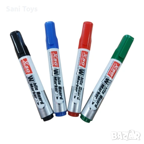 Маркери за бяла дъска - 4 цвята