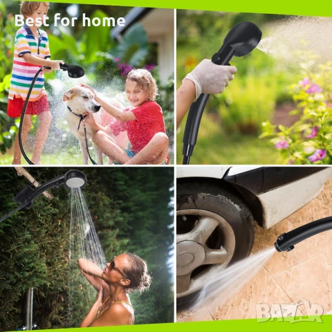 Spopal Преносим, акумулаторен, електрически къмпинг душ с LED дисплей, 4 режима на пръскане, снимка 8 - Къмпинг мебели - 50584059