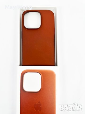 Оригинален кожен калъф Apple за iPhone 14 Pro, MagSafe, Оранжев, снимка 2 - Калъфи, кейсове - 44050791