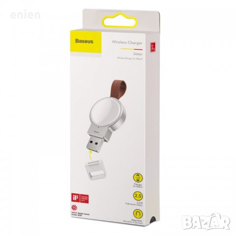 Безжично USB 2.5W зарядно Baseus за Apple Watch 1 2 3 4 38mm 40 42 44, снимка 9 - Оригинални зарядни - 27231706