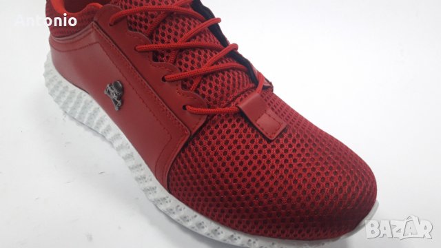 Мъжки маратонки модел 27345 червено и тъмно синьо, снимка 4 - Спортни обувки - 32385523