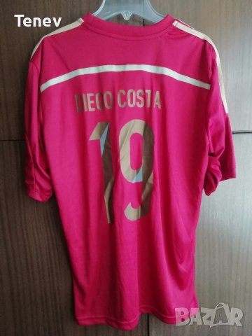 Spain Diego Costa Adidas Испания оригинална тениска фланелка Испания Диего Коща 2014/2015 L, снимка 2 - Тениски - 37488369