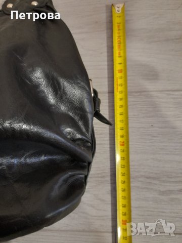 Черна чанта от естествена кожа, снимка 10 - Чанти - 43060155