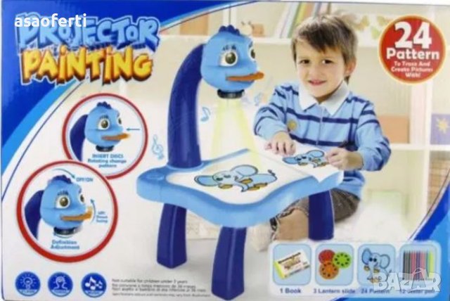 Дъска за рисуване и проектор 2 в 1, снимка 10 - Рисуване и оцветяване - 39725146